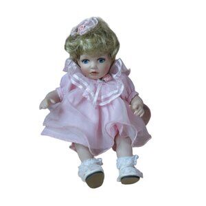 Marie Osmond Tiny Tot Porcelain 8" Sitting Doll Vintage 2000